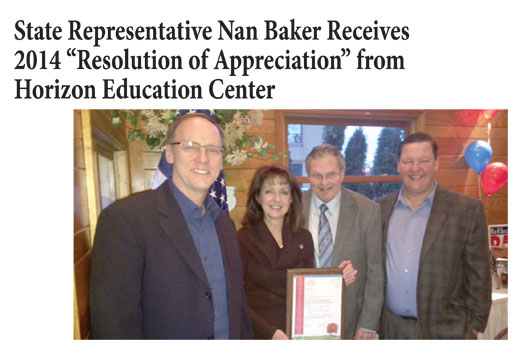 Nan Baker Receives Resolution of Appreciation from Horizon Education Centers